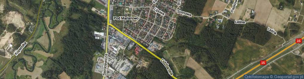 Zdjęcie satelitarne Modrzewiowa ul.